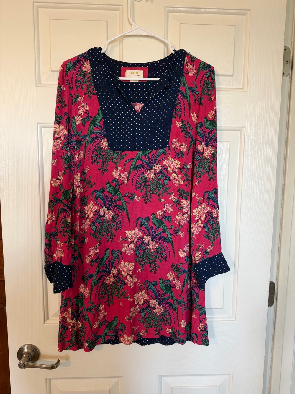 Marve Anthropologie Floral Long-Sleeve Dress - size 2